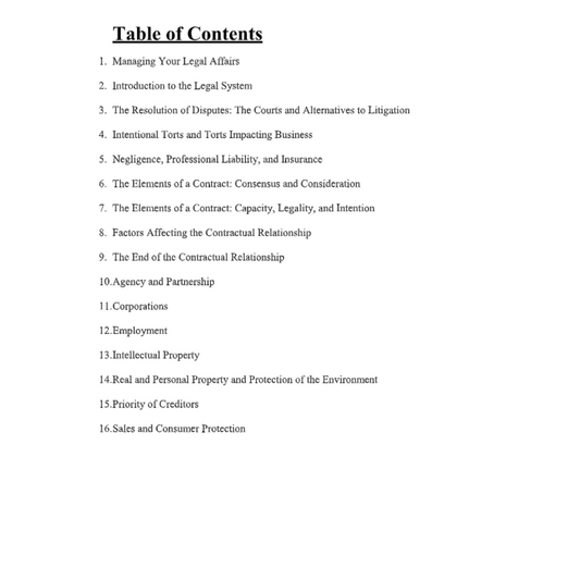 Test Bank For Business Law in Canada 13th Edition By Yates-Socratu