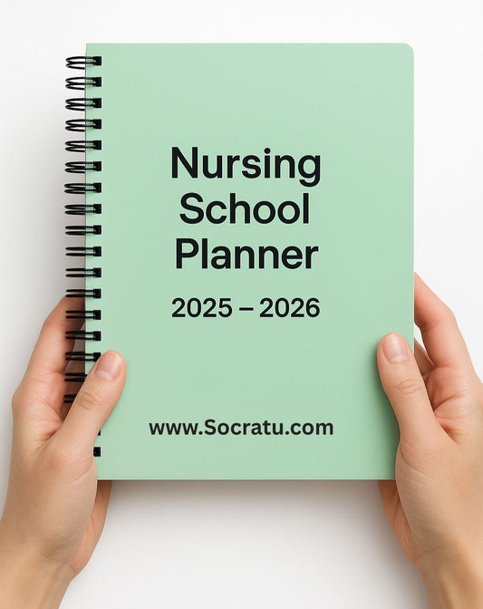 Socratu Printed Nursing school planner for 2025-2026 Socratu
