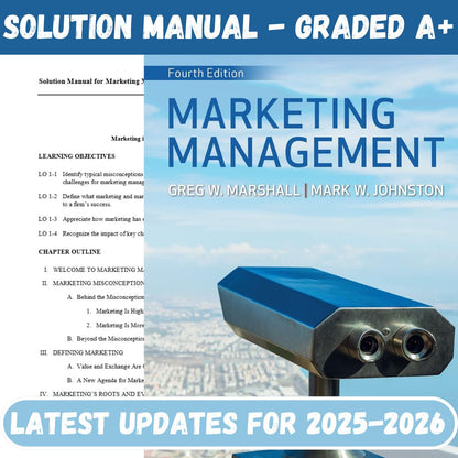 Solution Manual For Marketing Management 4th Edition By Marshall-Socratu