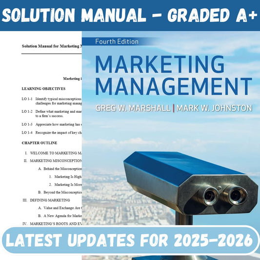 Solution Manual For Marketing Management 4th Edition By Marshall-Socratu