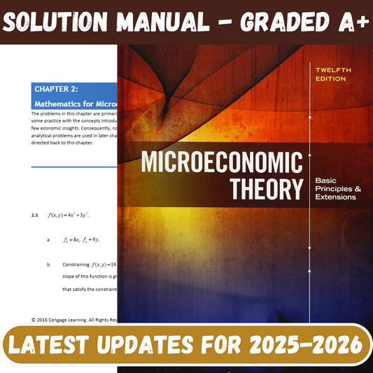 Solution Manual For Microeconomic Theory Basic Principles and Extensions 12th Edition By Nicholson-Socratu