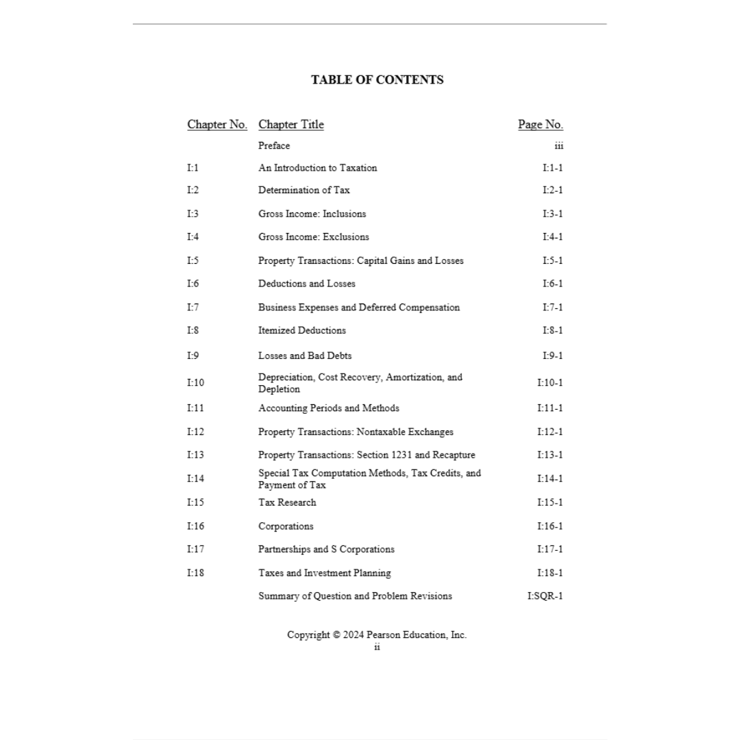 Solution Manual For Pearson’s Federal Taxation 2024 Corporations 37th Edition By Franklin-Socratu