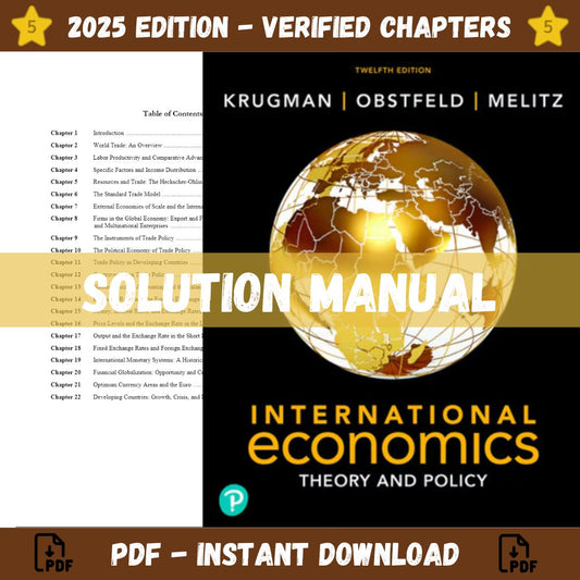 Solution Manual – International Economics: Theory and Policy, 12th edition (Krugman, 2021)-Socratu