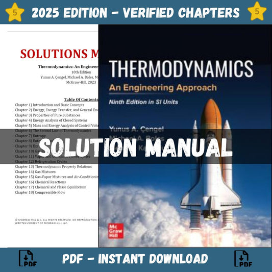 Solution Manual – Thermodynamics An Engineering Approach 10th Edition (Cengel, 2024)-Socratu