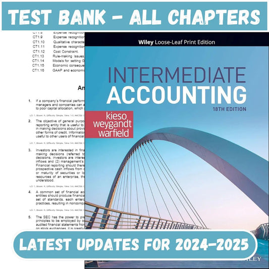 Solution Manual and Instructor Resource for Intermediate Accounting, 18th Edition, by Donald | All Chapters Included-Socratu
