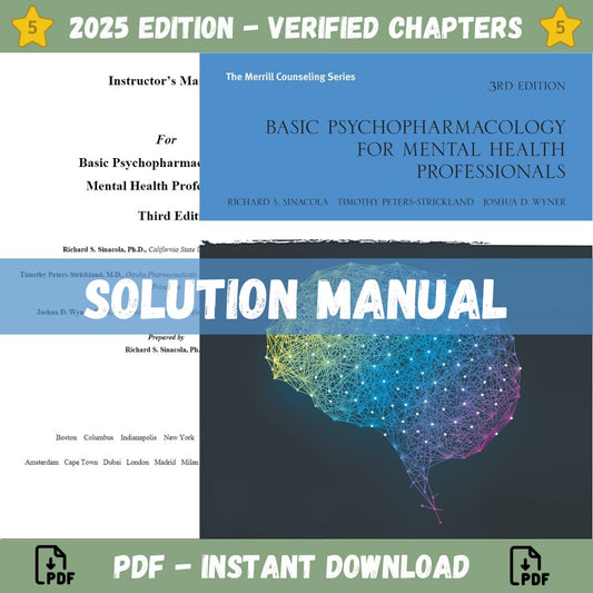 Solution Manual – for Basic Psychopharmacology for Mental Health Professionals 3rd Edition (Sinacola, 2019)-Socratu