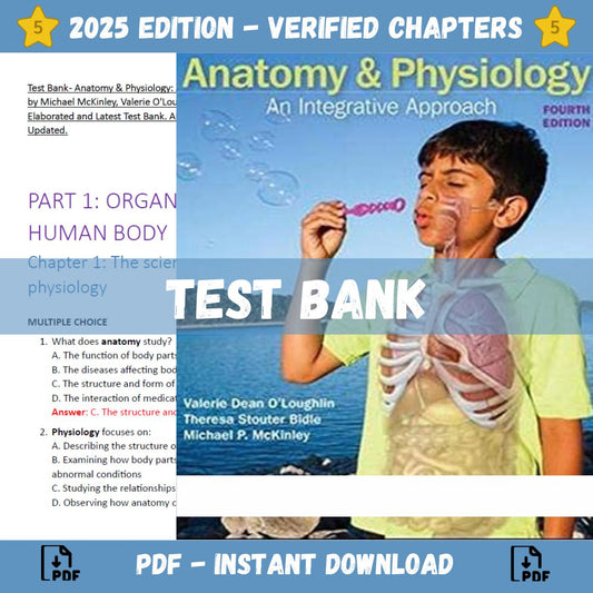 Test Bank – Anatomy and Physioogy An Integrative Approach, 4th Edition (Theresa Bidle)-Socratu