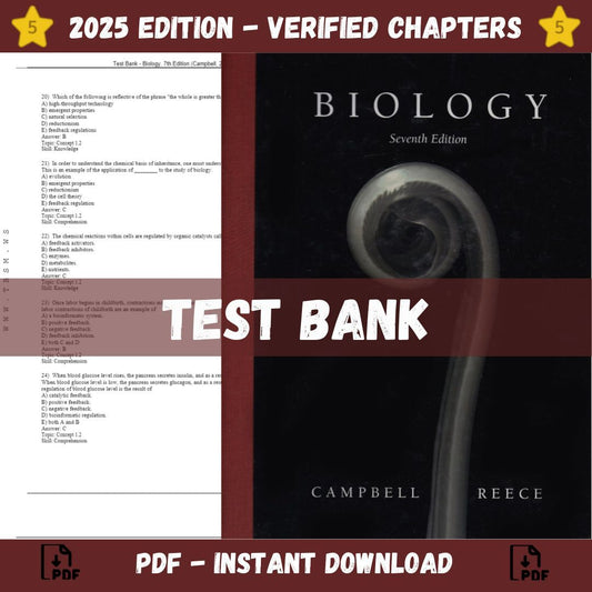 Test Bank – Biology, 7th Edition (Campbell, 2005)-Socratu