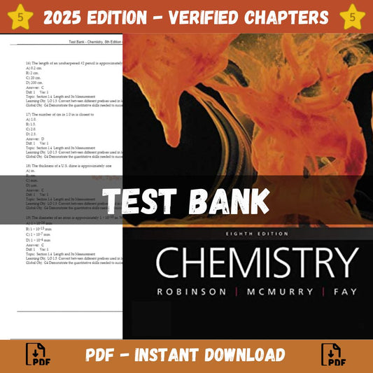 Test Bank – Chemistry, 8th Edition (Robinson, 2020)-Socratu