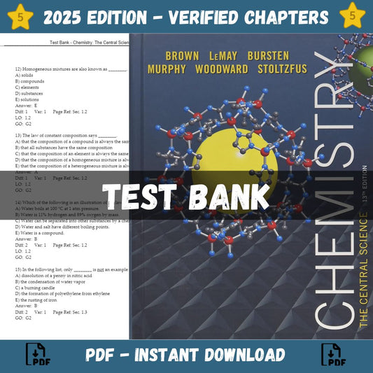 Test Bank – Chemistry The Central Science, 13th Edition (Brown, 2015)-Socratu
