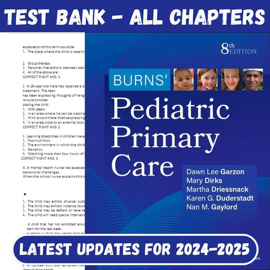 Test Bank For Burns’ Pediatric Primary Care 8th Edition by Dawn Lee Garzon-Socratu