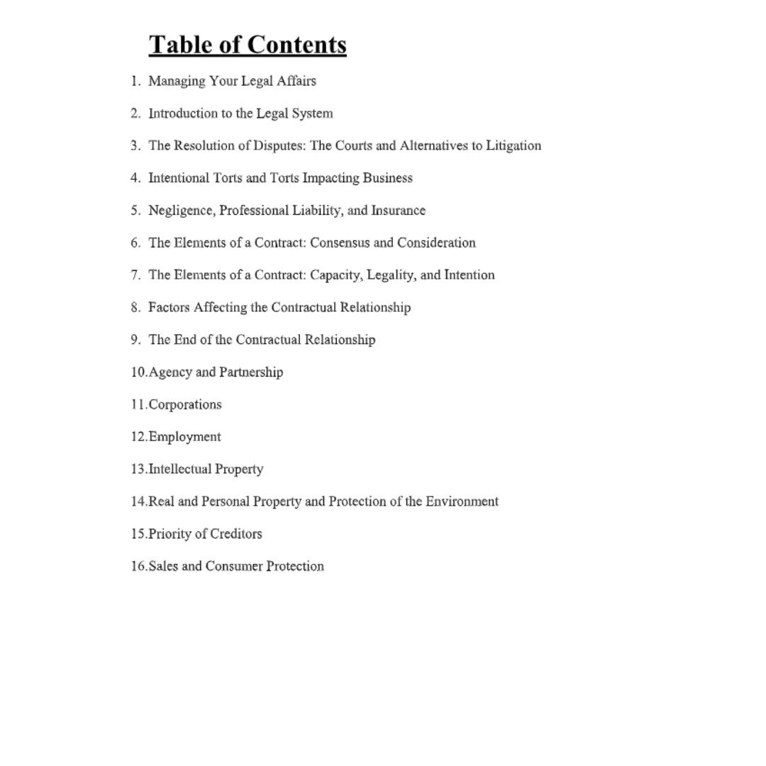 Test Bank For Business Law in Canada 13th Edition By Yates-Socratu
