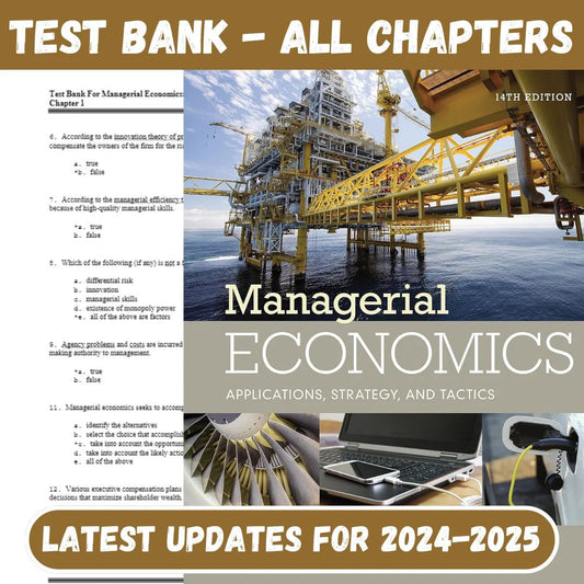 Test Bank For Managerial Economics: Applications, Strategies and Tactics – 14th Edition by James McGuigan-Socratu