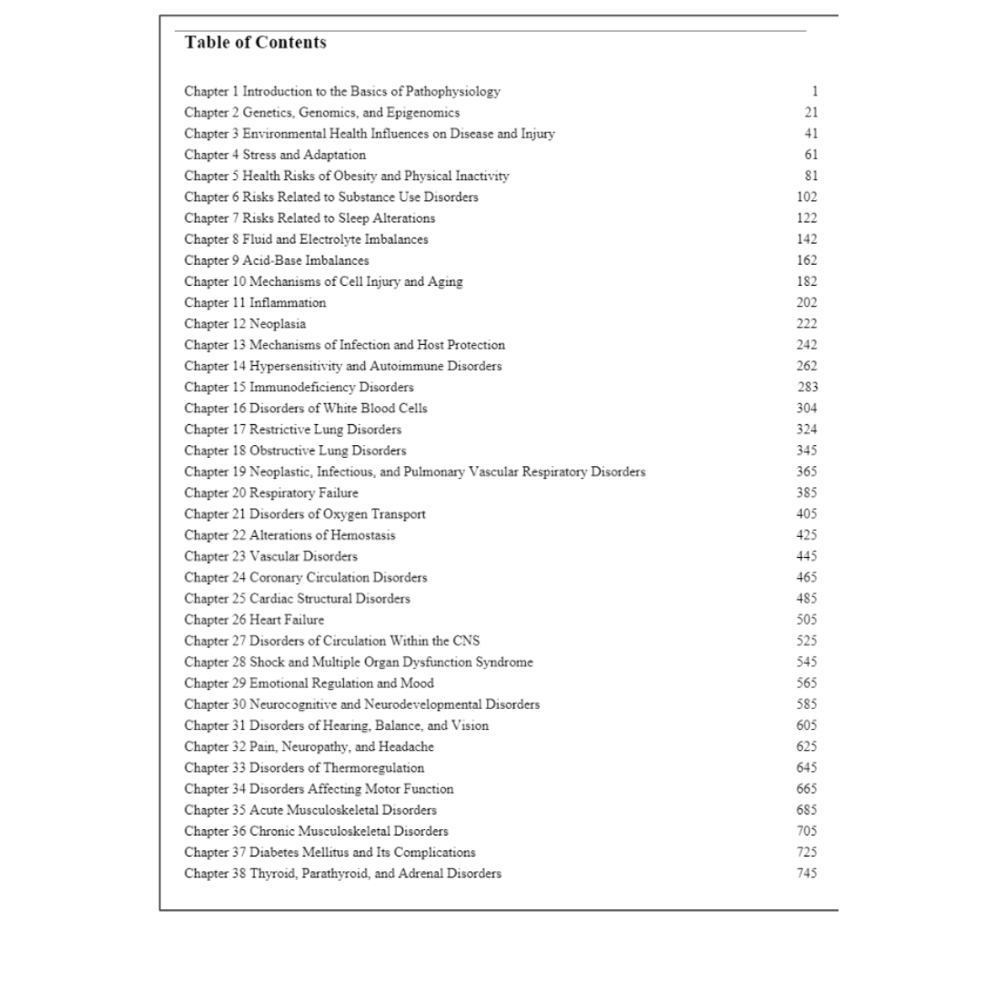 Test Bank For Pathophysiology-Concepts of Human Disease, 1st Edition By Sorenson-Socratu