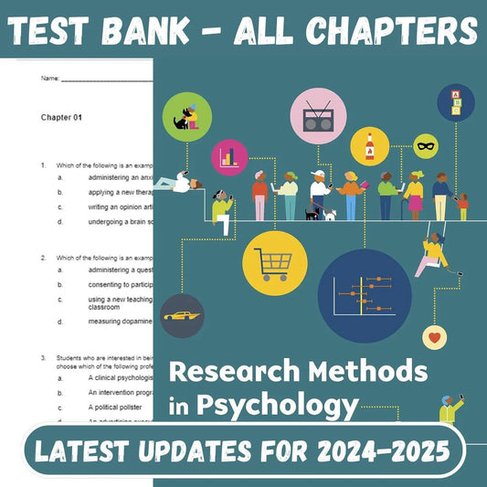 Test Bank For Research Methods in Psychology, Evaluating a World of Information, 4th Edition by Morling-Socratu