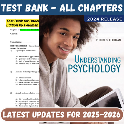 Test Bank For Understanding Psychology 15th Edition By Feldman-Socratu