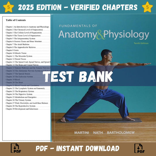 Test Bank – Fundamentals of Anatomy & Physiology, 10th Edition (Martini, 2015)-Socratu