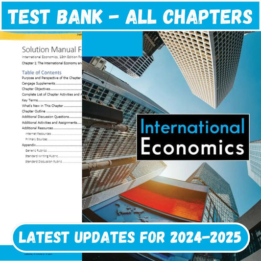 Test Bank International Economics, 18th Edition by Robert Carbaugh-Socratu