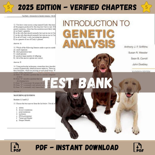 Test Bank – Introduction to Genetic Analysis, 11th Edition (Griffiths, 2015)-Socratu