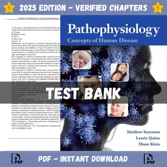 Test Bank – Pathophysiology-Concepts of Human Disease, 1st Edition (Sorenson, 2019)-Socratu