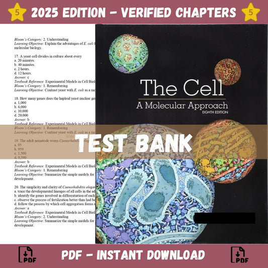 Test Bank – The Cell A Molecular Approach, 8th Edition (Cooper, 2019)-Socratu