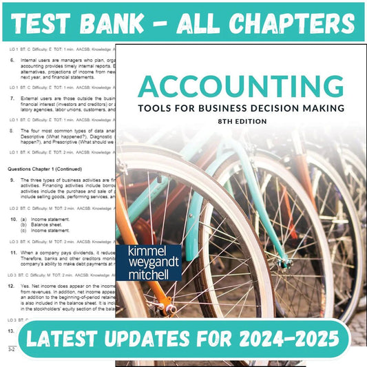 Test Bank for Accounting Tools For Business Decision Making 8th Edition by Kimmel-Socratu