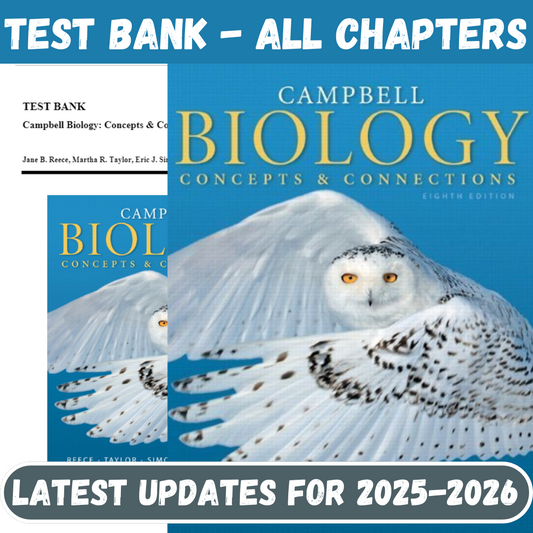 Test Bank for Campbell Biology-Concepts & Connections, 8th Edition by Reece-Socratu