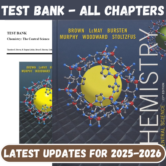 Test Bank for Chemistry The Central Science, 13th Edition by Brown-Socratu