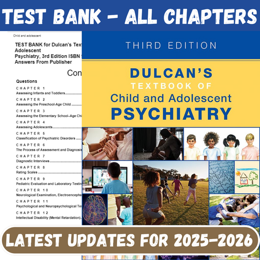 Test Bank for Dulcan’s Textbook of Child and Adolescent Psychiatry 3rd Edition-Socratu