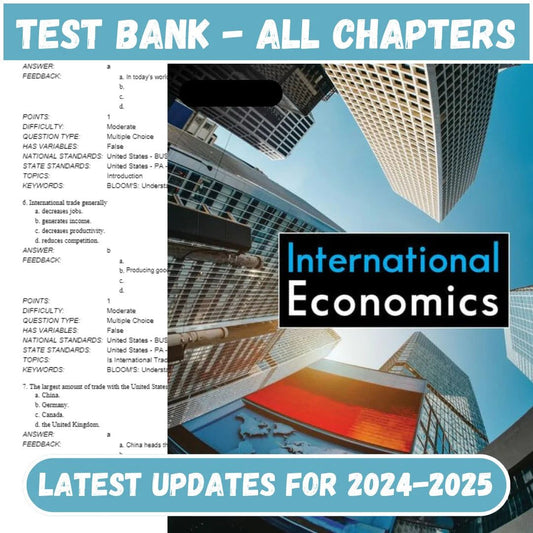 Test Bank for International Economics 18th Edition by Carbaugh-Socratu