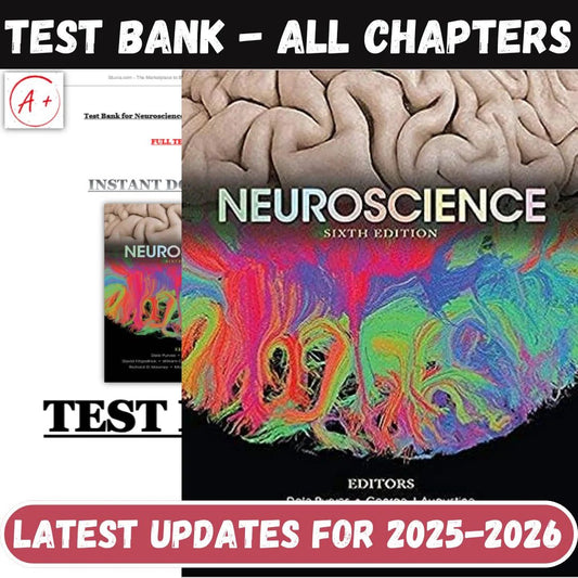 Test Bank for Neuroscience 6th Edition by Purves-Socratu