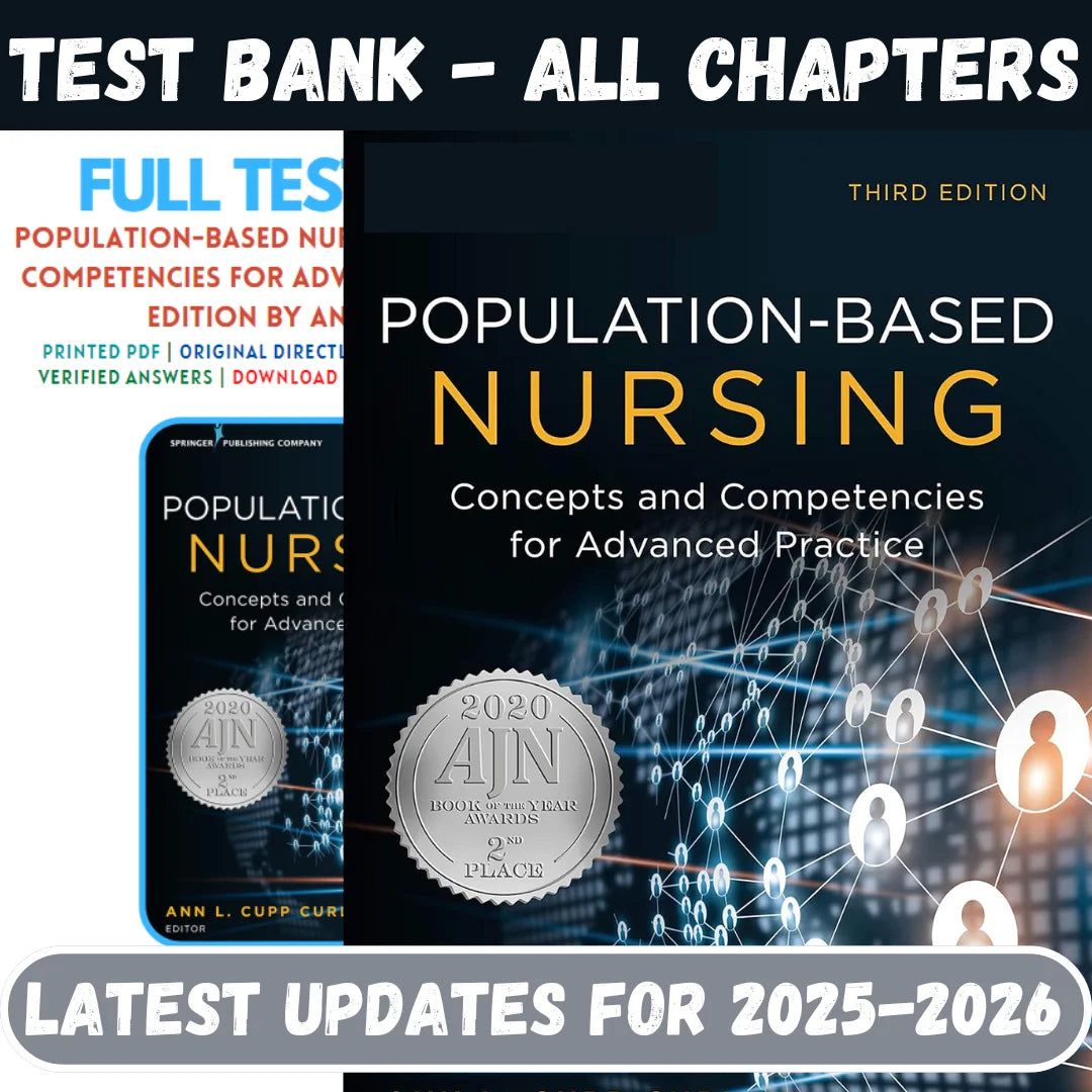 Test Bank for Population-Based Nursing: Concepts and Competencies for Advanced Practice 3rd Edition by Curley-Socratu