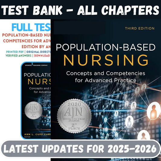 Test Bank for Population-Based Nursing: Concepts and Competencies for Advanced Practice 3rd Edition by Curley-Socratu