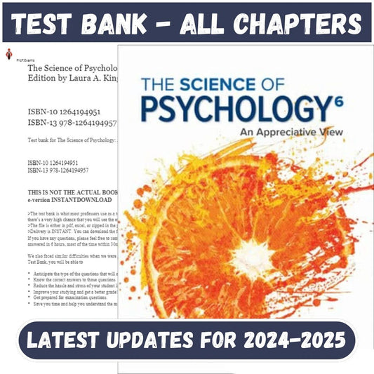 Test Bank for Science of Psychology An Appreciative View 6th Edition by King-Socratu
