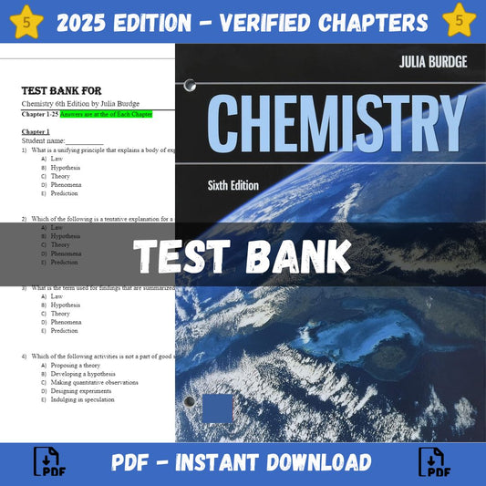 Test bank – Chemistry 6th Edition (Julia Burdge, 2022)-Socratu