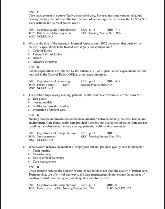Test bank Foundation of Nursing, 9th Edition by Cooper-Socratu