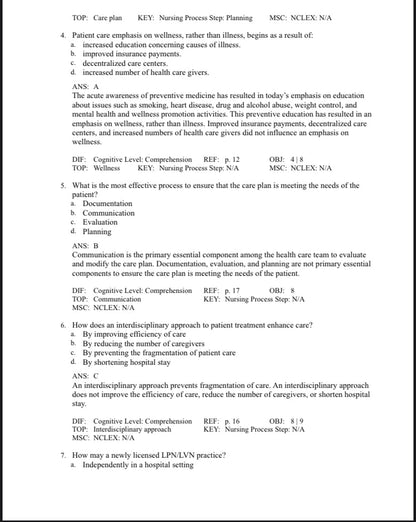 Test bank Foundation of Nursing, 9th Edition by Cooper-Socratu