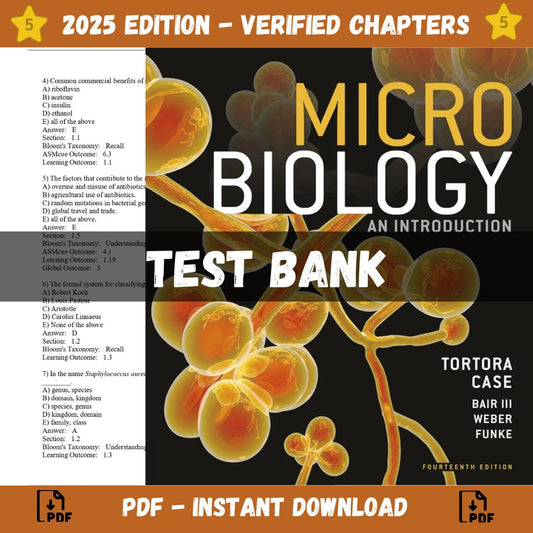 Test bank – Microbiology An Introduction, 14th edition (Tortora, 2023)-Socratu