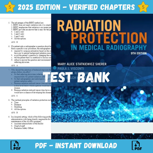 Test bank – Radiation Protection in Medical Radiography 9th Edition(Statkiewicz Sherer, 2021)-Socratu